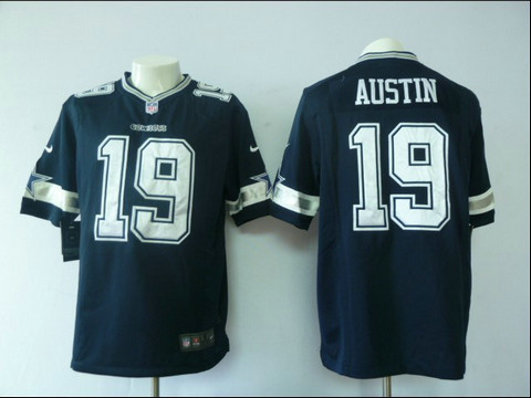 Dallas Cowboys 19 Monmouth Austin Blue Game Nike Nfl jersey